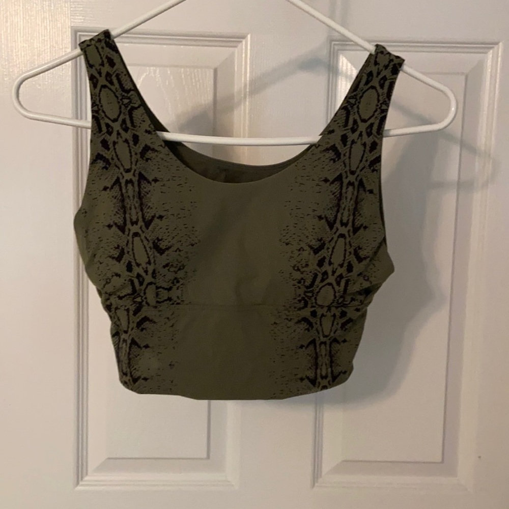CurvesNCombatboots snakeskin sports bra new in bag